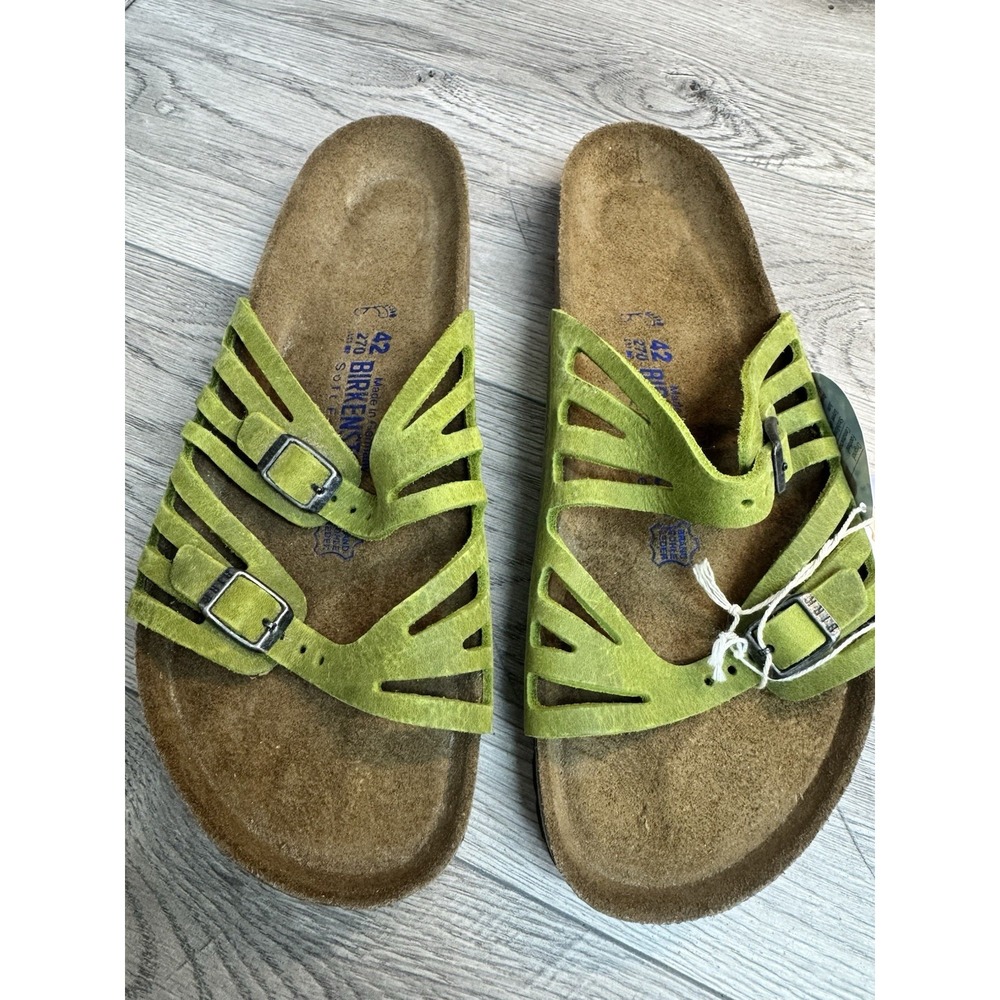 Birkenstock Granada Leather Slides Sandals Women's Size US 11 ~ EURO 42 2 Buckle - Picture 7 of 8